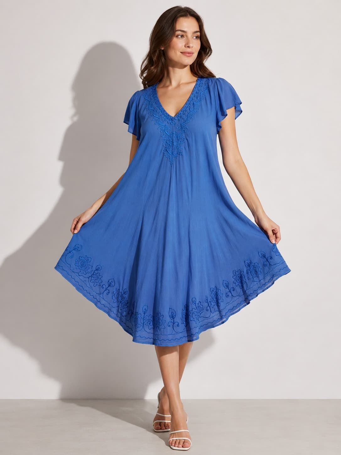 Plain Midi Dress